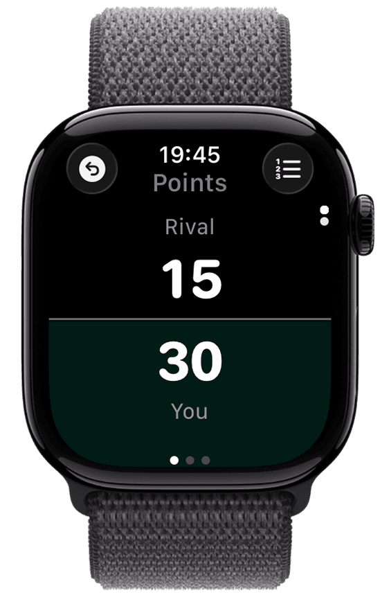 CourtSense Apple Watch score screen